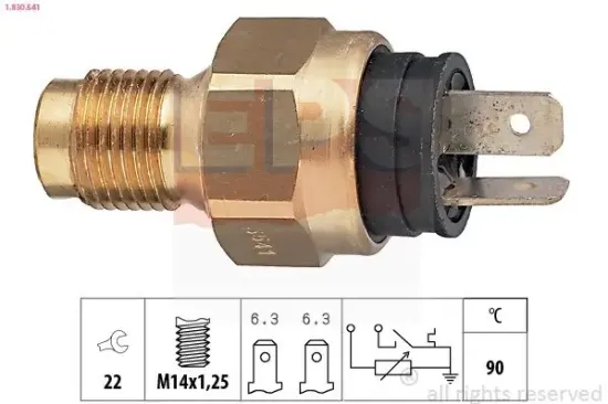 Sensor, Kühlmitteltemperatur EPS 1.830.541 Bild Sensor, Kühlmitteltemperatur EPS 1.830.541