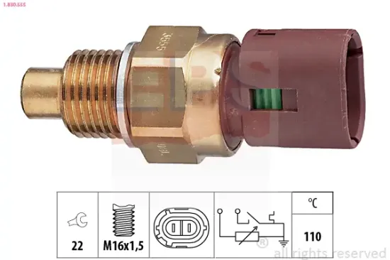 Sensor, Kühlmitteltemperatur EPS 1.830.555 Bild Sensor, Kühlmitteltemperatur EPS 1.830.555