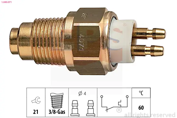 Temperaturschalter, Kühlmittelwarnlampe EPS 1.840.071