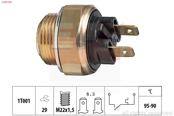 Temperaturschalter, Kühlerlüfter EPS 1.850.020