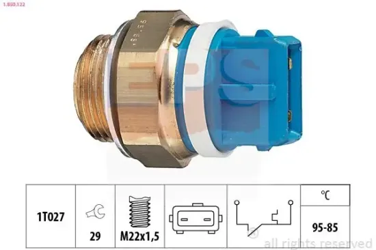 Temperaturschalter, Kühlerlüfter EPS 1.850.122 Bild Temperaturschalter, Kühlerlüfter EPS 1.850.122