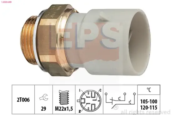 Temperaturschalter, Kühlerlüfter EPS 1.850.649 Bild Temperaturschalter, Kühlerlüfter EPS 1.850.649