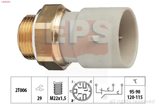 Temperaturschalter, Kühlerlüfter EPS 1.850.655 Bild Temperaturschalter, Kühlerlüfter EPS 1.850.655