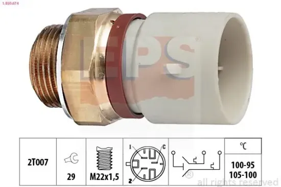 Temperaturschalter, Kühlerlüfter EPS 1.850.674 Bild Temperaturschalter, Kühlerlüfter EPS 1.850.674