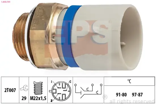 Temperaturschalter, Kühlerlüfter EPS 1.850.701 Bild Temperaturschalter, Kühlerlüfter EPS 1.850.701