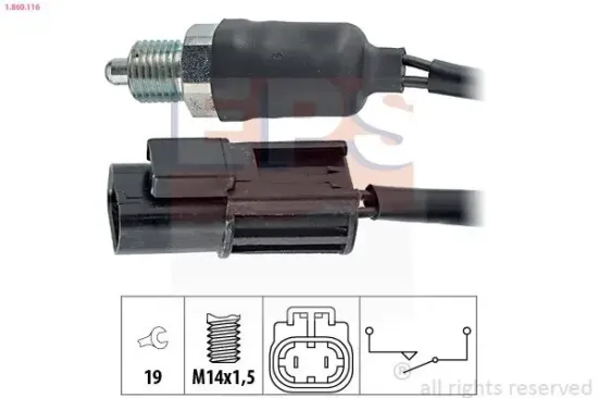 Schalter, Rückfahrleuchte EPS 1.860.116 Bild Schalter, Rückfahrleuchte EPS 1.860.116