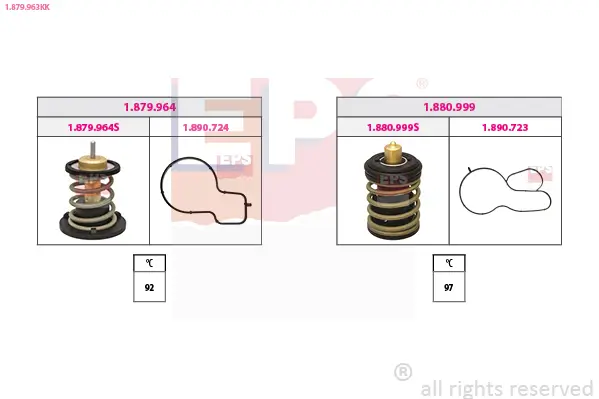 Thermostat, Kühlmittel EPS 1.879.963KK