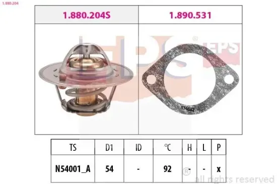 Thermostat, Kühlmittel EPS 1.880.204 Bild Thermostat, Kühlmittel EPS 1.880.204