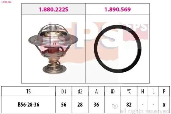 Thermostat, Kühlmittel EPS 1.880.222 Bild Thermostat, Kühlmittel EPS 1.880.222