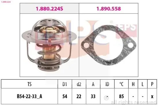 Thermostat, Kühlmittel EPS 1.880.224 Bild Thermostat, Kühlmittel EPS 1.880.224
