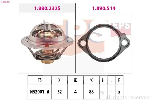 Thermostat, Kühlmittel EPS 1.880.232