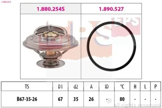 Thermostat, Kühlmittel EPS 1.880.254 Bild Thermostat, Kühlmittel EPS 1.880.254