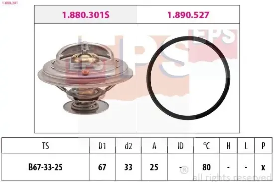 Thermostat, Kühlmittel EPS 1.880.301 Bild Thermostat, Kühlmittel EPS 1.880.301