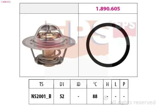 Thermostat, Kühlmittel EPS 1.880.312 Bild Thermostat, Kühlmittel EPS 1.880.312