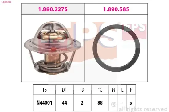 Thermostat, Kühlmittel EPS 1.880.366 Bild Thermostat, Kühlmittel EPS 1.880.366