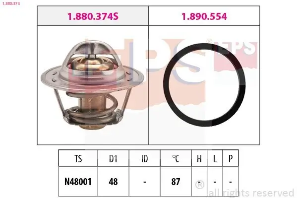 Thermostat, Kühlmittel EPS 1.880.374