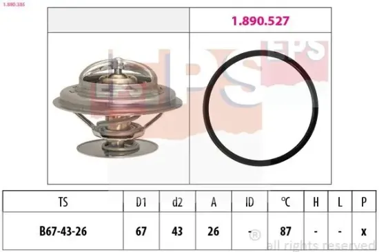 Thermostat, Kühlmittel EPS 1.880.385 Bild Thermostat, Kühlmittel EPS 1.880.385