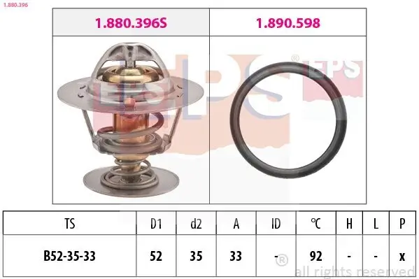 Thermostat, Kühlmittel EPS 1.880.396 Bild Thermostat, Kühlmittel EPS 1.880.396