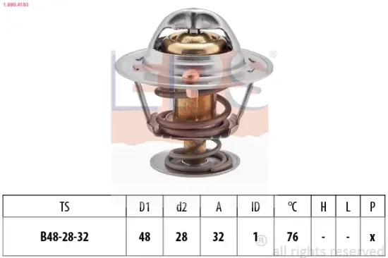Thermostat, Kühlmittel EPS 1.880.418S Bild Thermostat, Kühlmittel EPS 1.880.418S