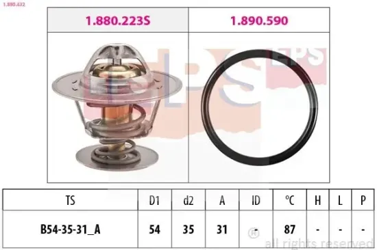 Thermostat, Kühlmittel EPS 1.880.432 Bild Thermostat, Kühlmittel EPS 1.880.432