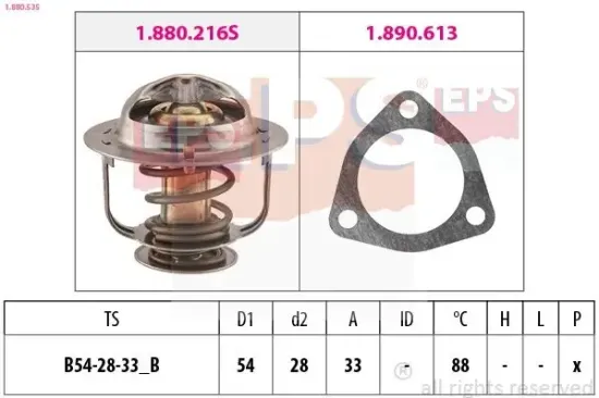 Thermostat, Kühlmittel EPS 1.880.535 Bild Thermostat, Kühlmittel EPS 1.880.535