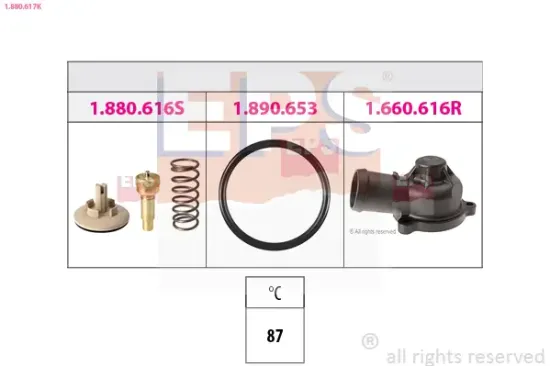 Thermostat, Kühlmittel EPS 1.880.617K Bild Thermostat, Kühlmittel EPS 1.880.617K