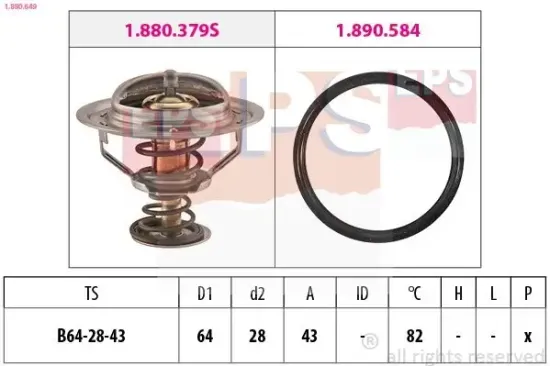 Thermostat, Kühlmittel EPS 1.880.649 Bild Thermostat, Kühlmittel EPS 1.880.649