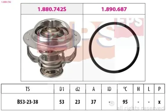 Thermostat, Kühlmittel EPS 1.880.742 Bild Thermostat, Kühlmittel EPS 1.880.742