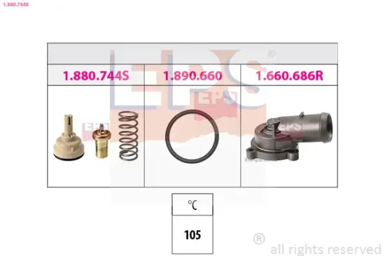 Thermostat, Kühlmittel EPS 1.880.744K Bild Thermostat, Kühlmittel EPS 1.880.744K