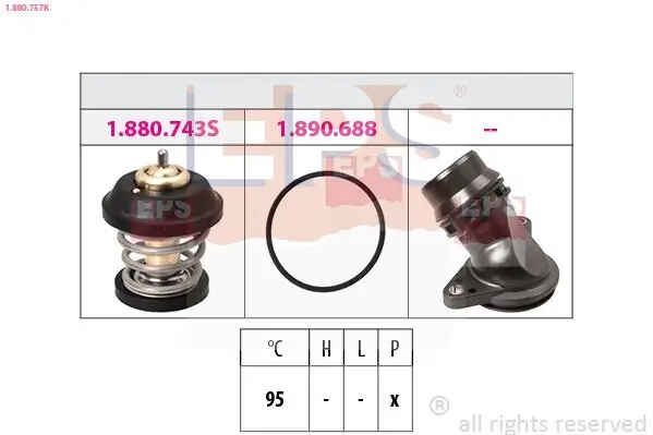 Thermostat, Kühlmittel EPS 1.880.757K