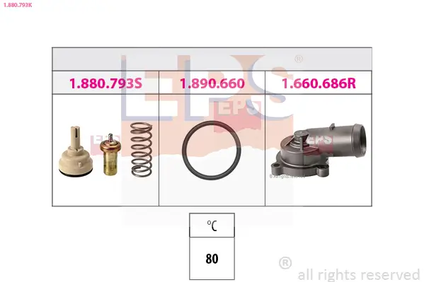 Thermostat, Kühlmittel links EPS 1.880.793K