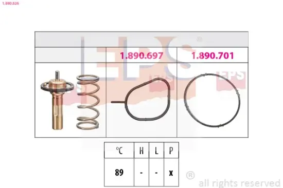 Thermostat, Kühlmittel EPS 1.880.826 Bild Thermostat, Kühlmittel EPS 1.880.826