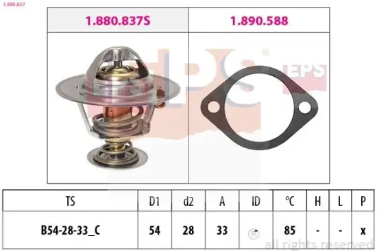 Thermostat, Kühlmittel EPS 1.880.837 Bild Thermostat, Kühlmittel EPS 1.880.837