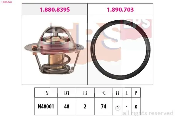 Thermostat, Kühlmittel EPS 1.880.840