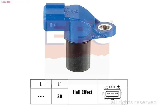 Sensor, Drehzahl EPS 1.953.105