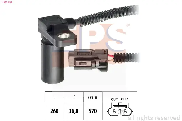 Sensor, Motordrehzahl EPS 1.953.232