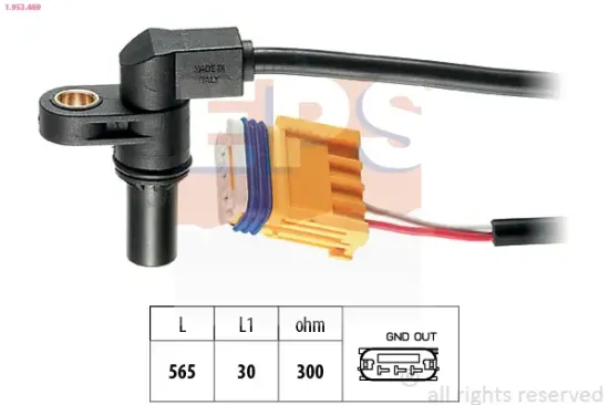 Sensor, Motordrehzahl EPS 1.953.469 Bild Sensor, Motordrehzahl EPS 1.953.469