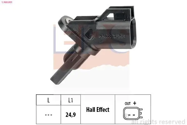 Sensor, Raddrehzahl EPS 1.960.001