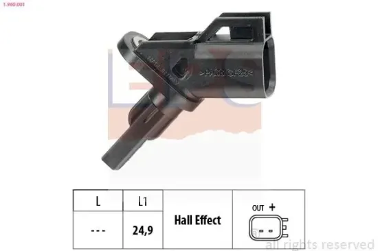 Sensor, Raddrehzahl EPS 1.960.001 Bild Sensor, Raddrehzahl EPS 1.960.001