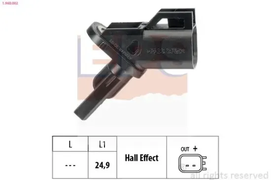 Sensor, Raddrehzahl EPS 1.960.002 Bild Sensor, Raddrehzahl EPS 1.960.002