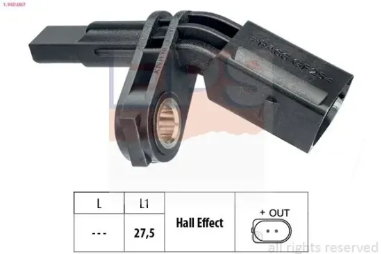 Sensor, Raddrehzahl EPS 1.960.007 Bild Sensor, Raddrehzahl EPS 1.960.007