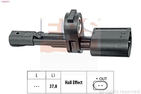 Sensor, Raddrehzahl EPS 1.960.017