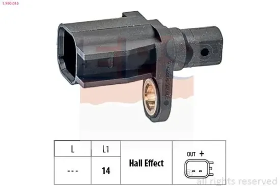 Sensor, Raddrehzahl EPS 1.960.018 Bild Sensor, Raddrehzahl EPS 1.960.018