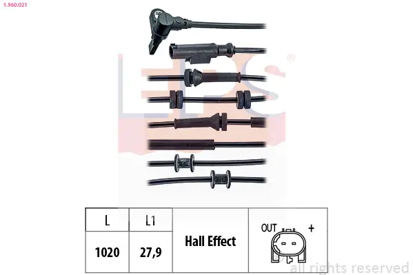 Sensor, Raddrehzahl EPS 1.960.021