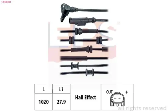 Sensor, Raddrehzahl EPS 1.960.021 Bild Sensor, Raddrehzahl EPS 1.960.021