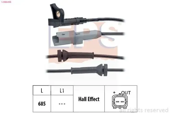 Sensor, Raddrehzahl EPS 1.960.035 Bild Sensor, Raddrehzahl EPS 1.960.035