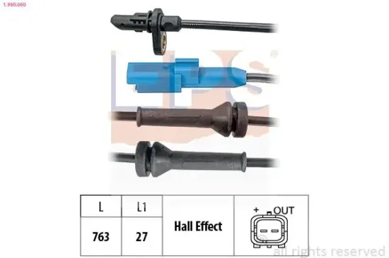 Sensor, Raddrehzahl EPS 1.960.060 Bild Sensor, Raddrehzahl EPS 1.960.060