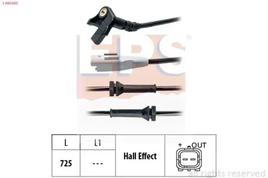 Sensor, Raddrehzahl EPS 1.960.092 Bild Sensor, Raddrehzahl EPS 1.960.092
