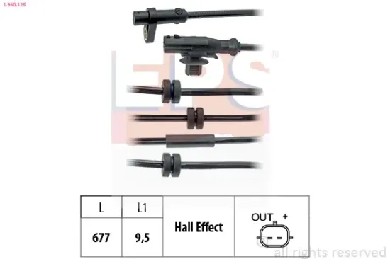 Sensor, Raddrehzahl EPS 1.960.125 Bild Sensor, Raddrehzahl EPS 1.960.125