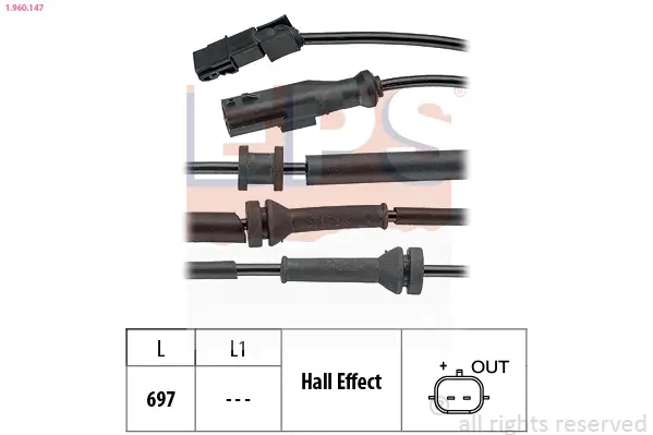 Sensor, Raddrehzahl EPS 1.960.147
